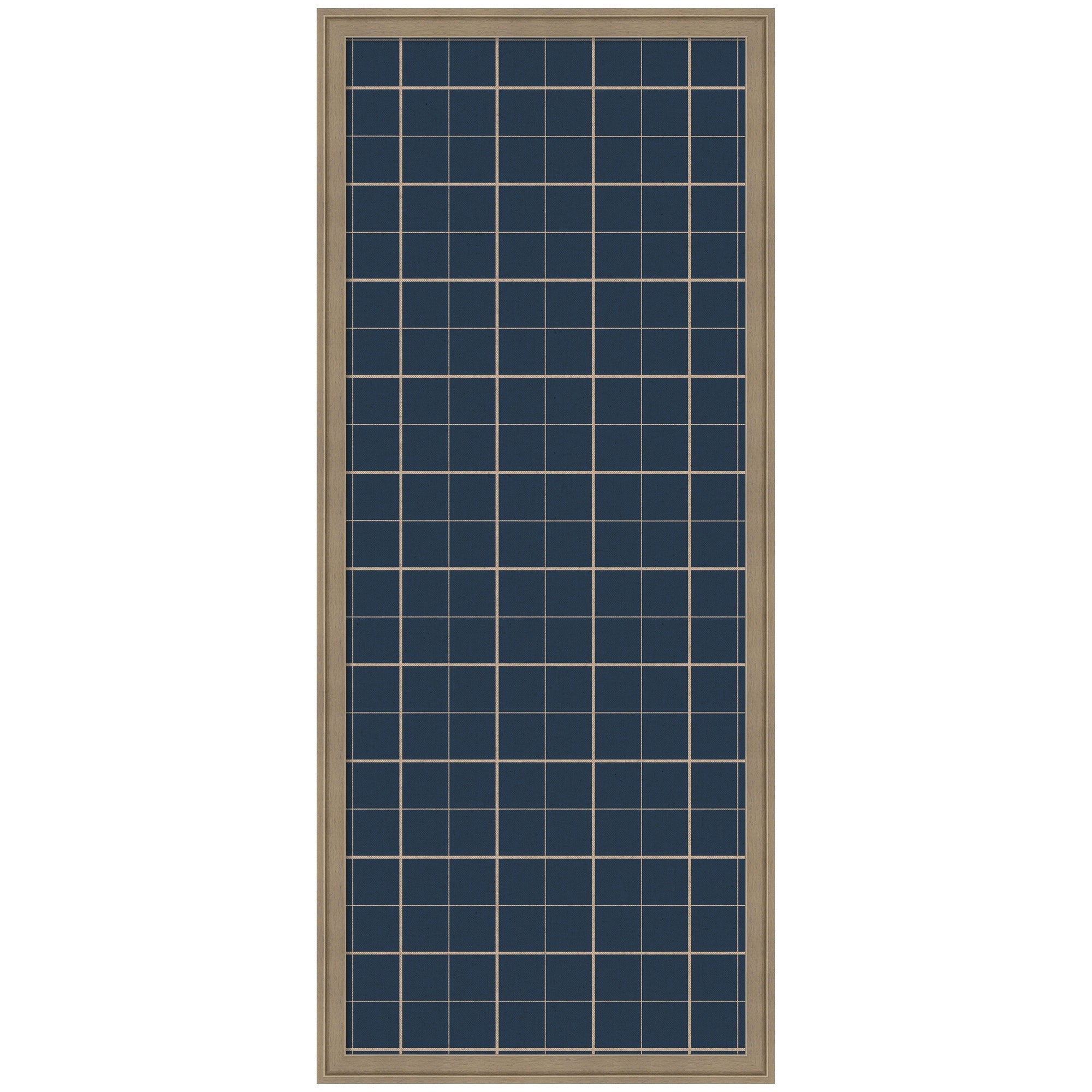 Framed Fabric Pinboard Navy Blue Plaid Wall Organization