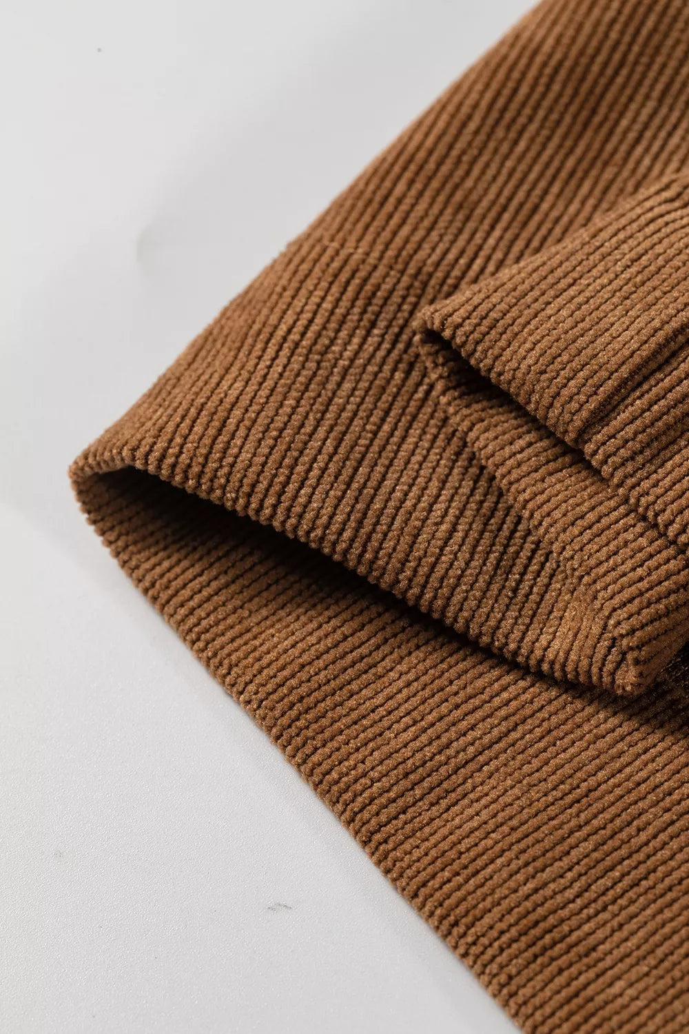Elastic Waist Wooden Button Placket Ankle Length Wide Leg Pants