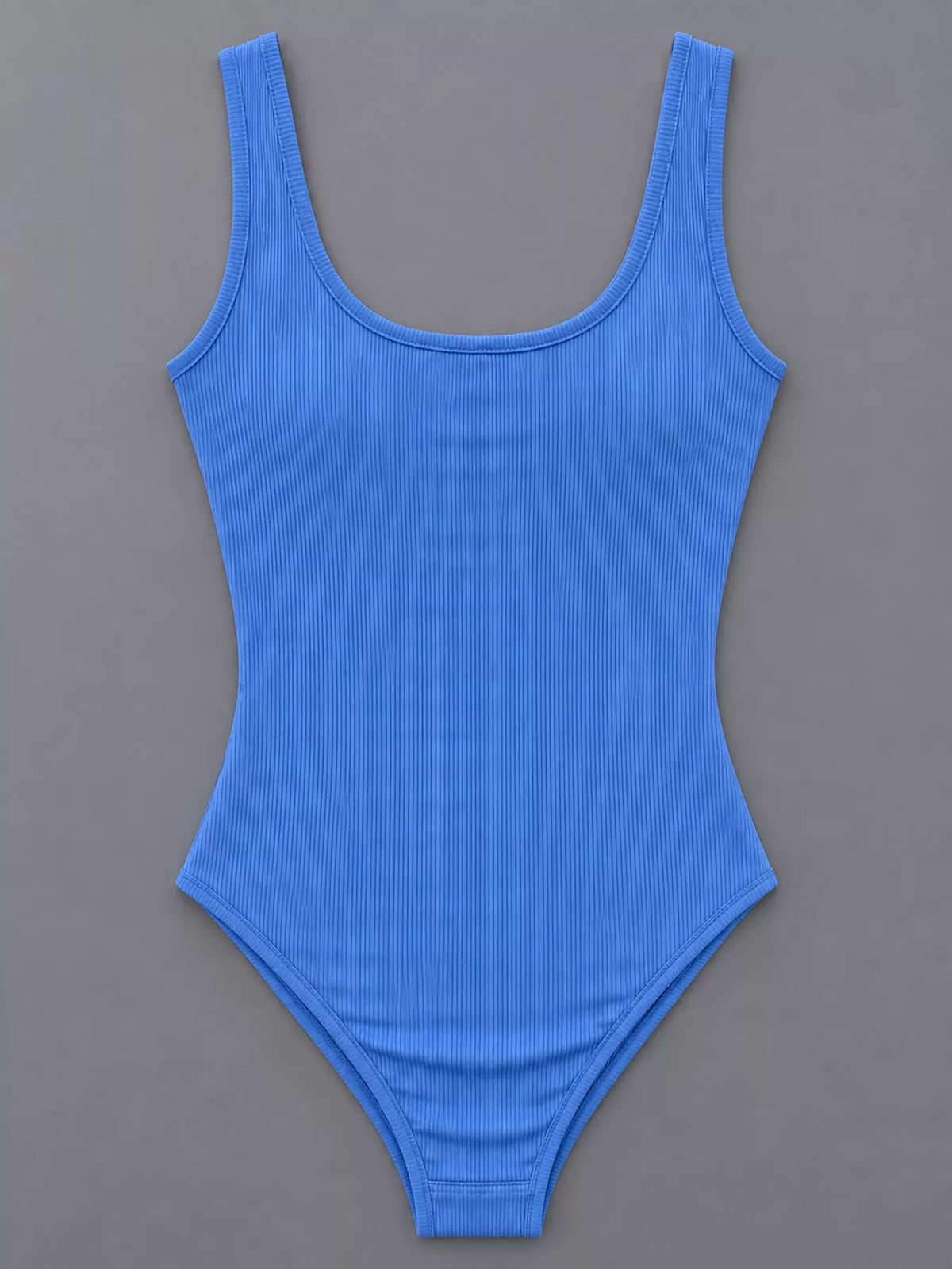 Full Size Ribbed Knit Sleeveless Scoop Neck Bodysuit Plus Size