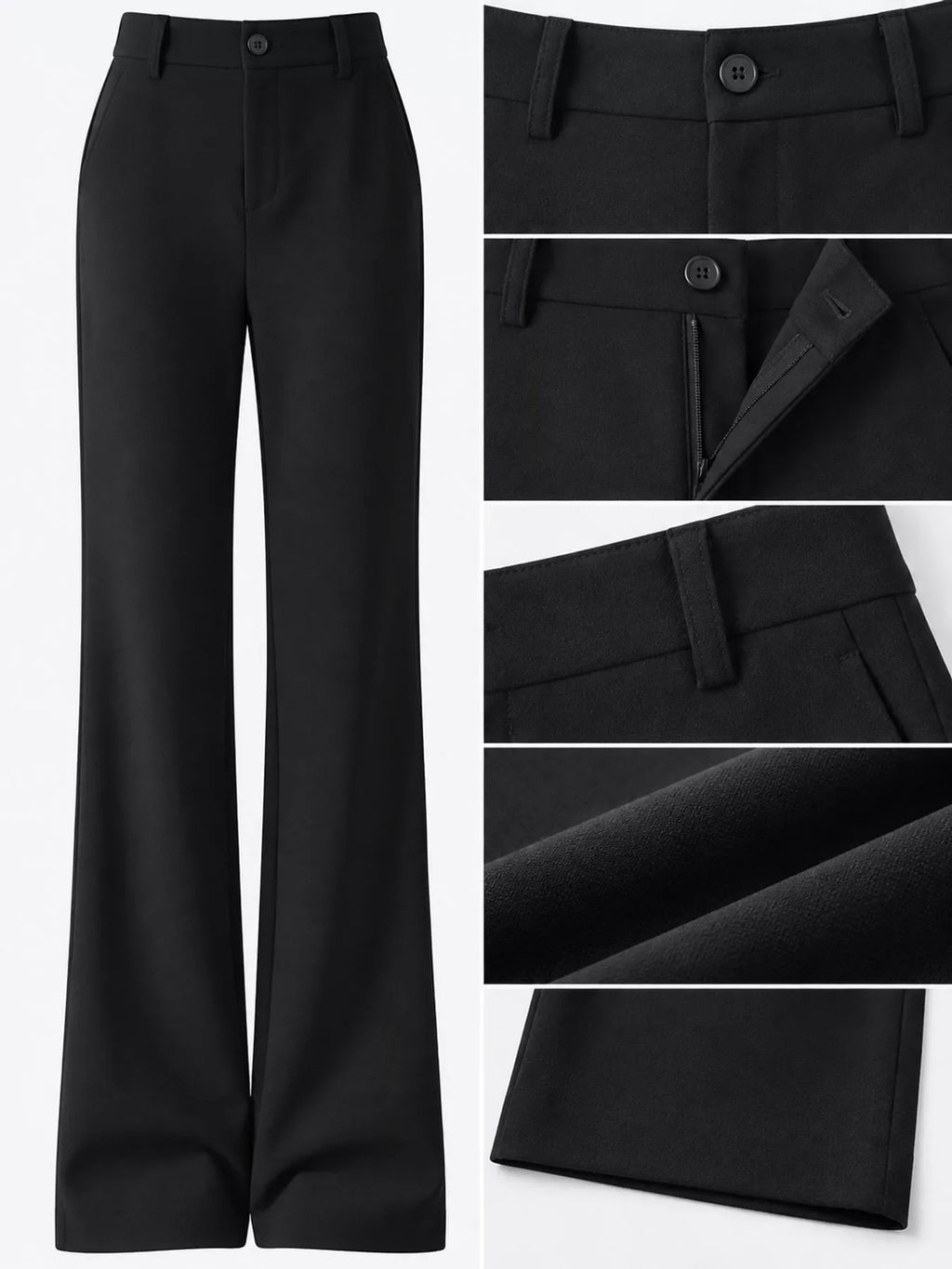 Full Size High-Waisted Slim-Fit Straight-Leg Pants Plus Size