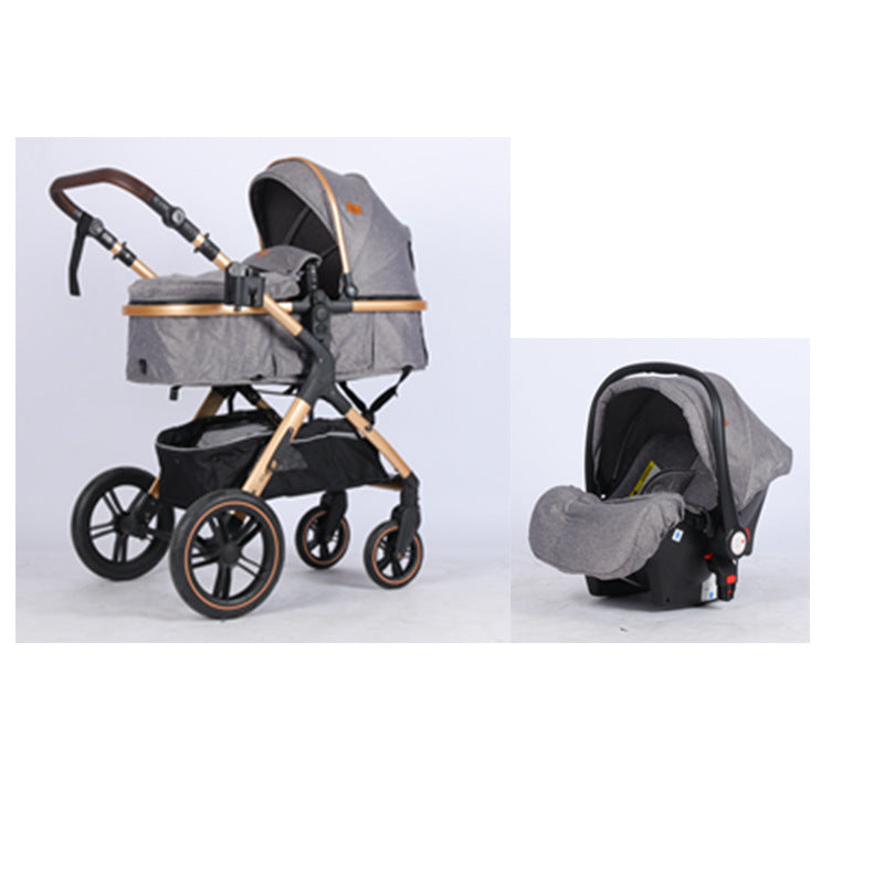 Landscape Stroller With A Reclining Feature And Foldable Design