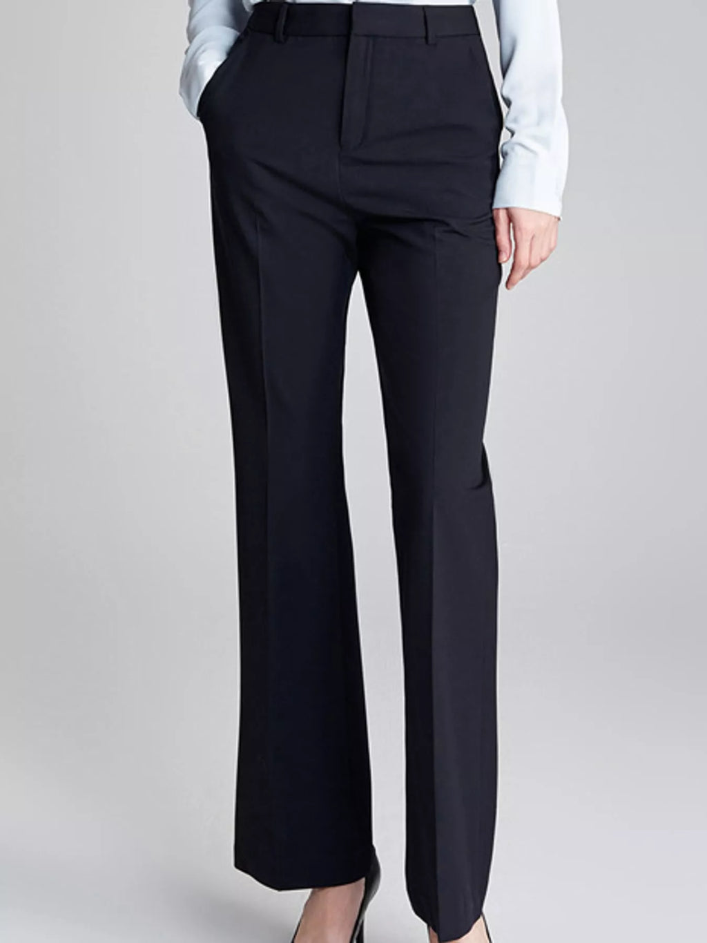 High-Waisted Straight-Leg Pants