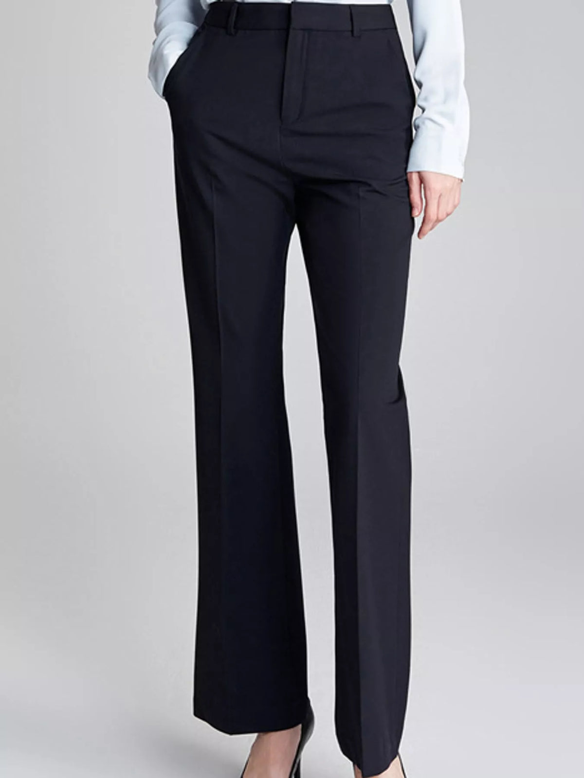 High-Waisted Straight-Leg Pants