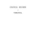Colonial Records of Virginia - Paperback