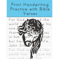 Print Handwriting Practice with Bible Verses: Print Handwriting Workbook for Teens and Adults while Learning Bible Verses - Paperback