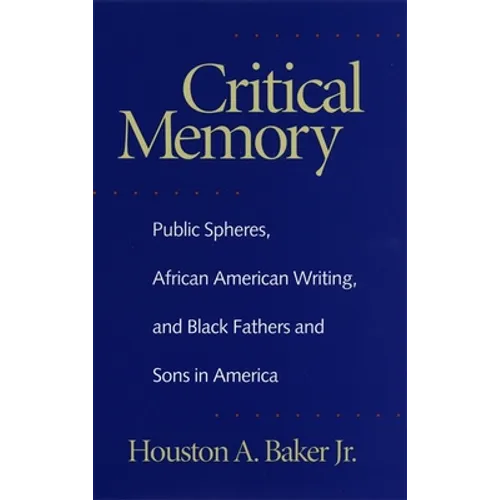 Critical Memory: Public Spheres, African American Writing, and Black Fathers and Sons in America - Hardcover