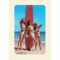 Vintage Lined Notebook Three Woman Surfers in Bikinis Greetings from Ventura - Paperback