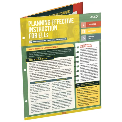 Planning Effective Instruction for Ells (Quick Reference Guide) - Paperback