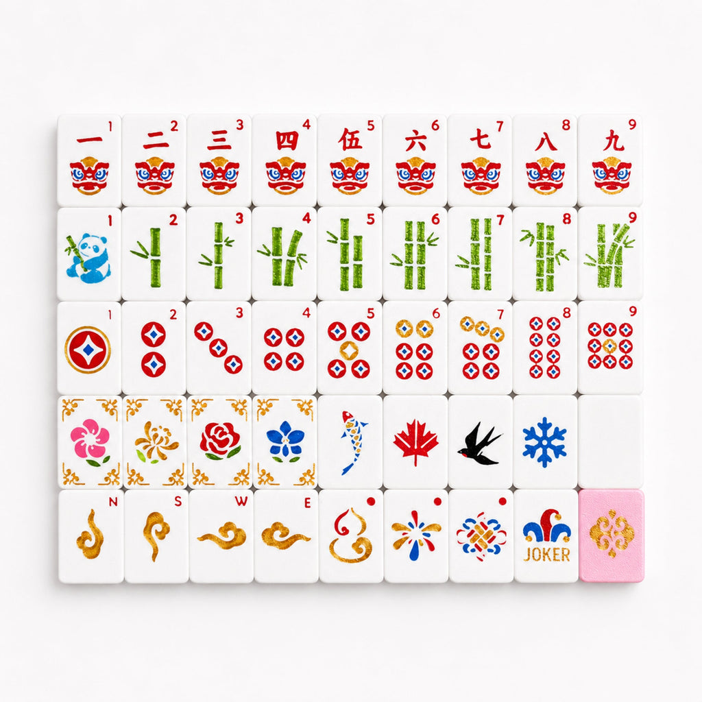 160PCS Floating Mahjong Tile Set Classic Style With 3 Dice