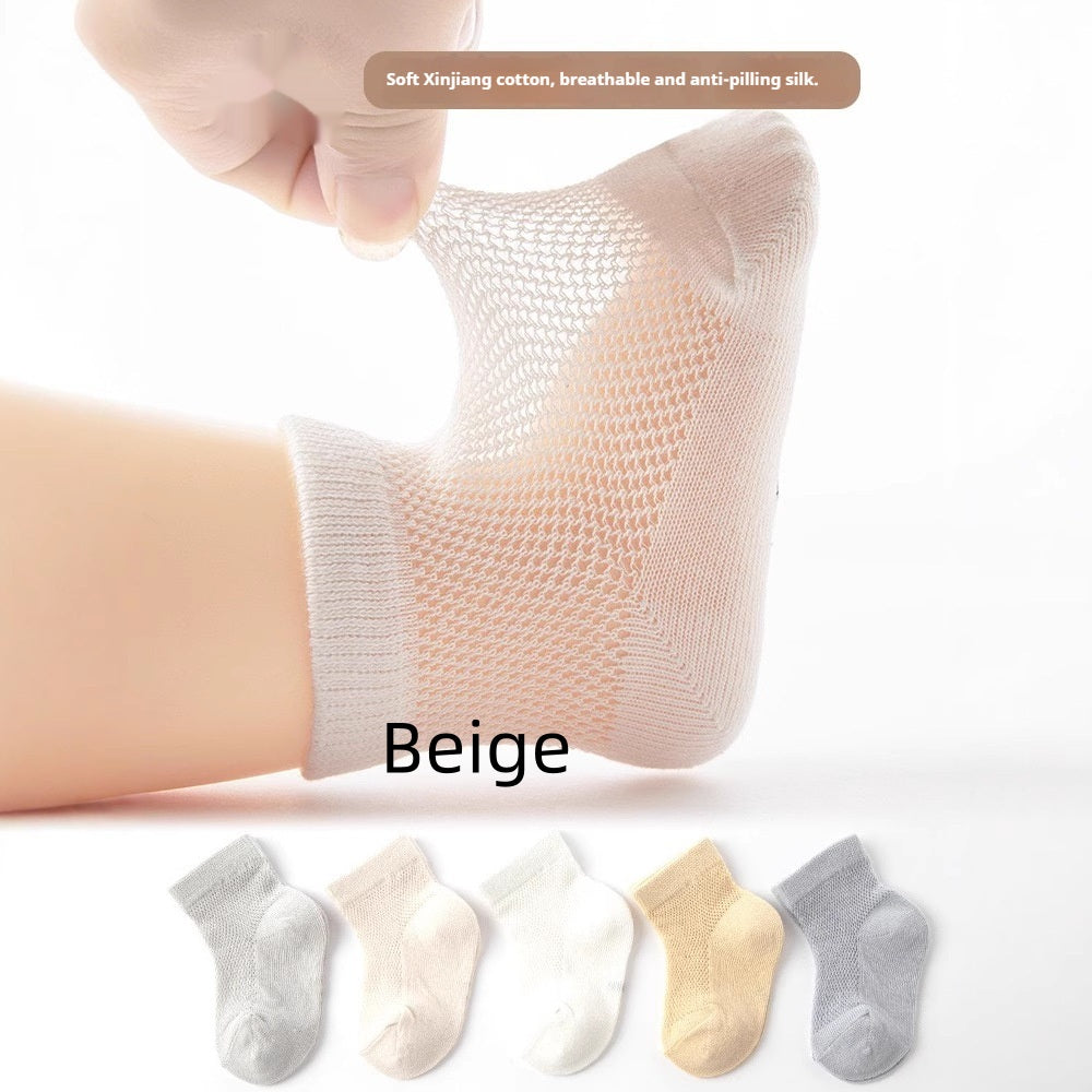 Baby Infant Thin Breathable Hollow-out Short Socks