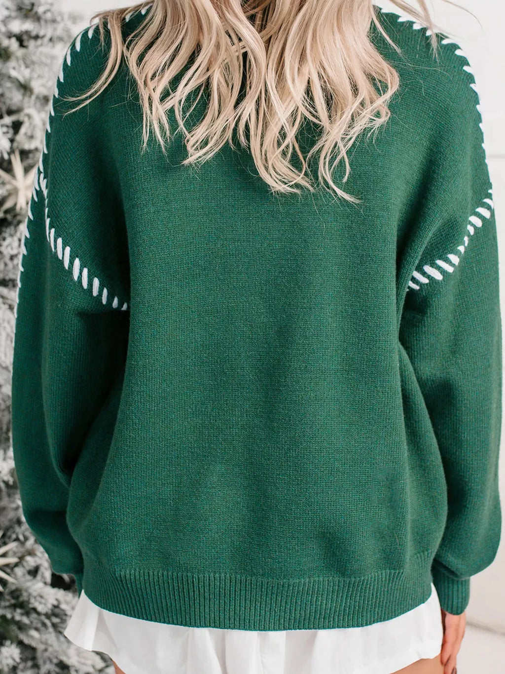 Santa Baby Towel Embroidery Christmas Slogan Pullover Sweater