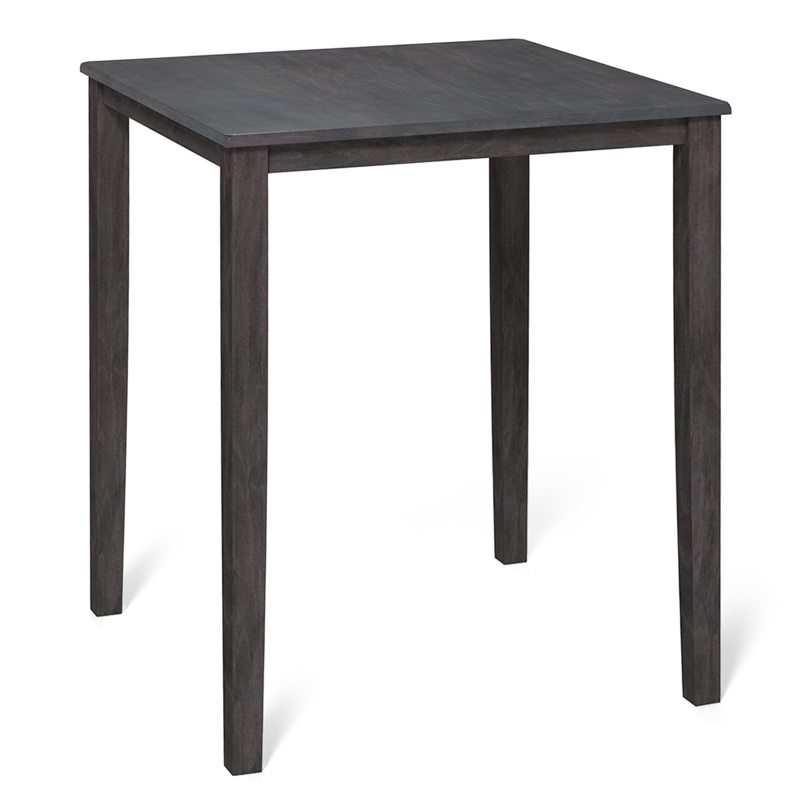 Square Dining Table with Solid Wood Frame for 4-Person