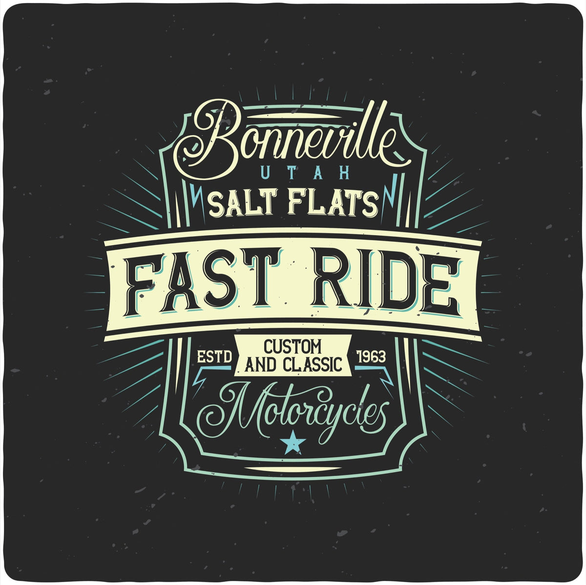 Fast Ride Men's Bamboo Viscose/Organic Cotton Short Sleeve Graphic T-Shirt