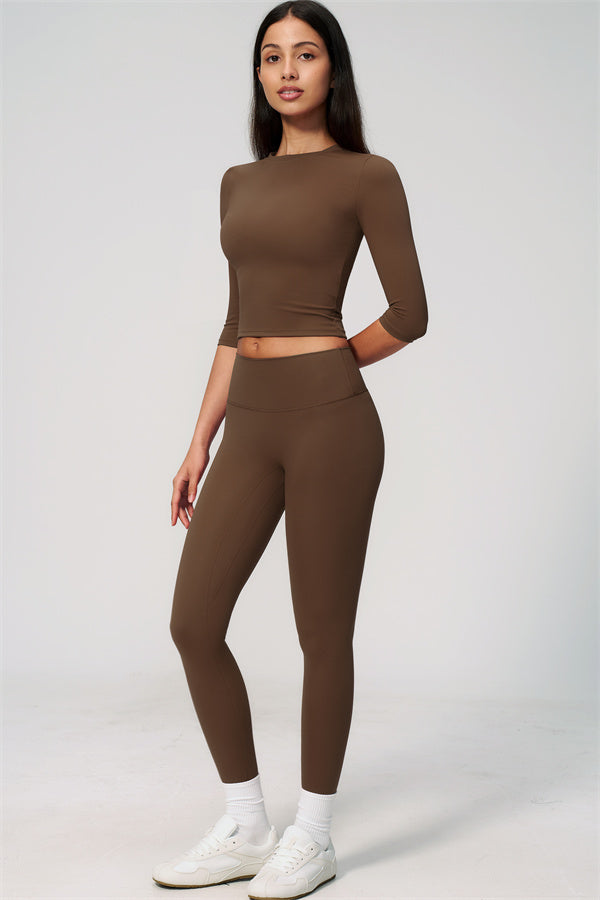 The Natalia Half-Sleeve Top Leggings 2-Piece Set