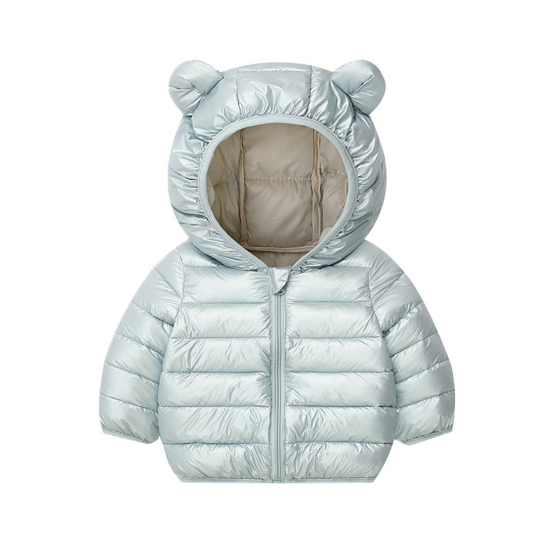 New Spring Autumn And Winter Solid-color Versatile Cotton Coat For Children