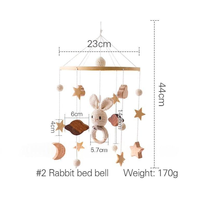 Crib Rattle Three-month-old Newborn Stroller Crib Headboard Rattle