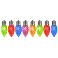 Multicolor LED C9 Light Bulbs - 25 Pack