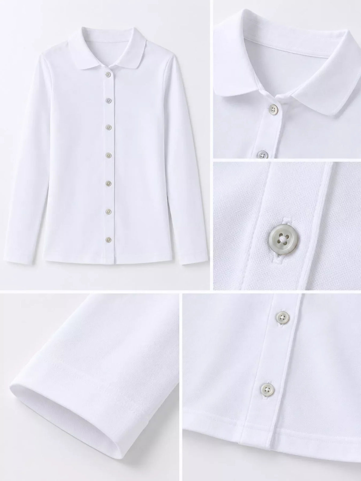 Full Size Button-Down Long Sleeve Shirt Plus Size