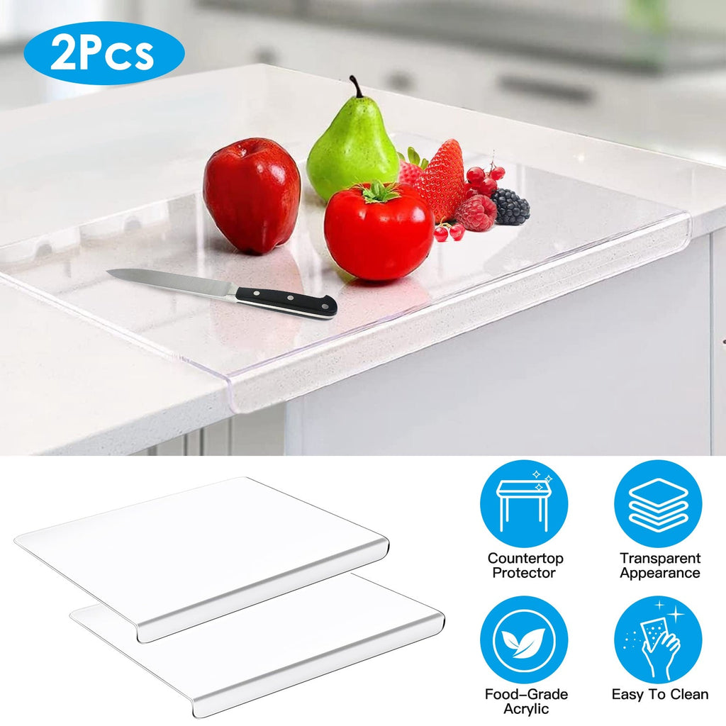 Acrylic Kitchen Cutting Board with Counter Lip