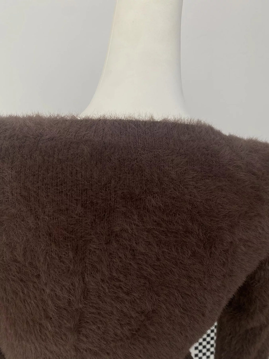 Soft Fuzzy Button-Down Cropped Cardigan