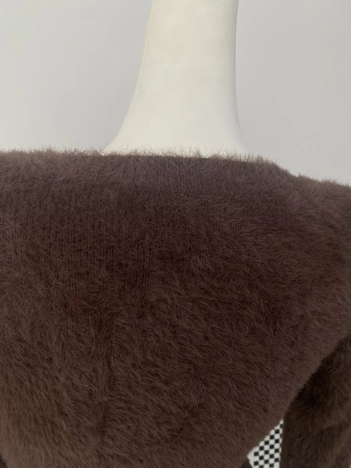 Soft Fuzzy Button-Down Cropped Cardigan