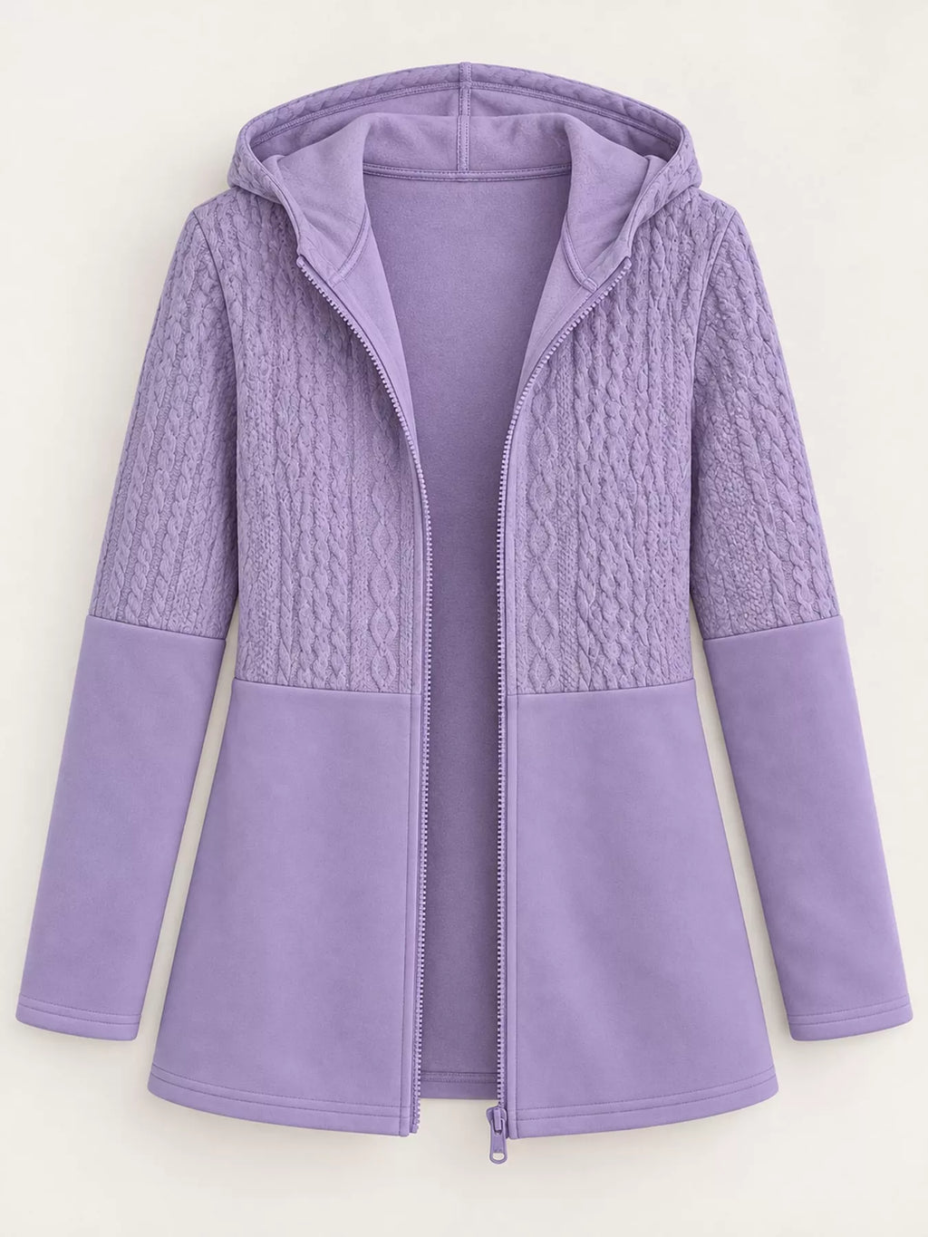 Full Size Hooded Zip-Up Jacket Plus Size