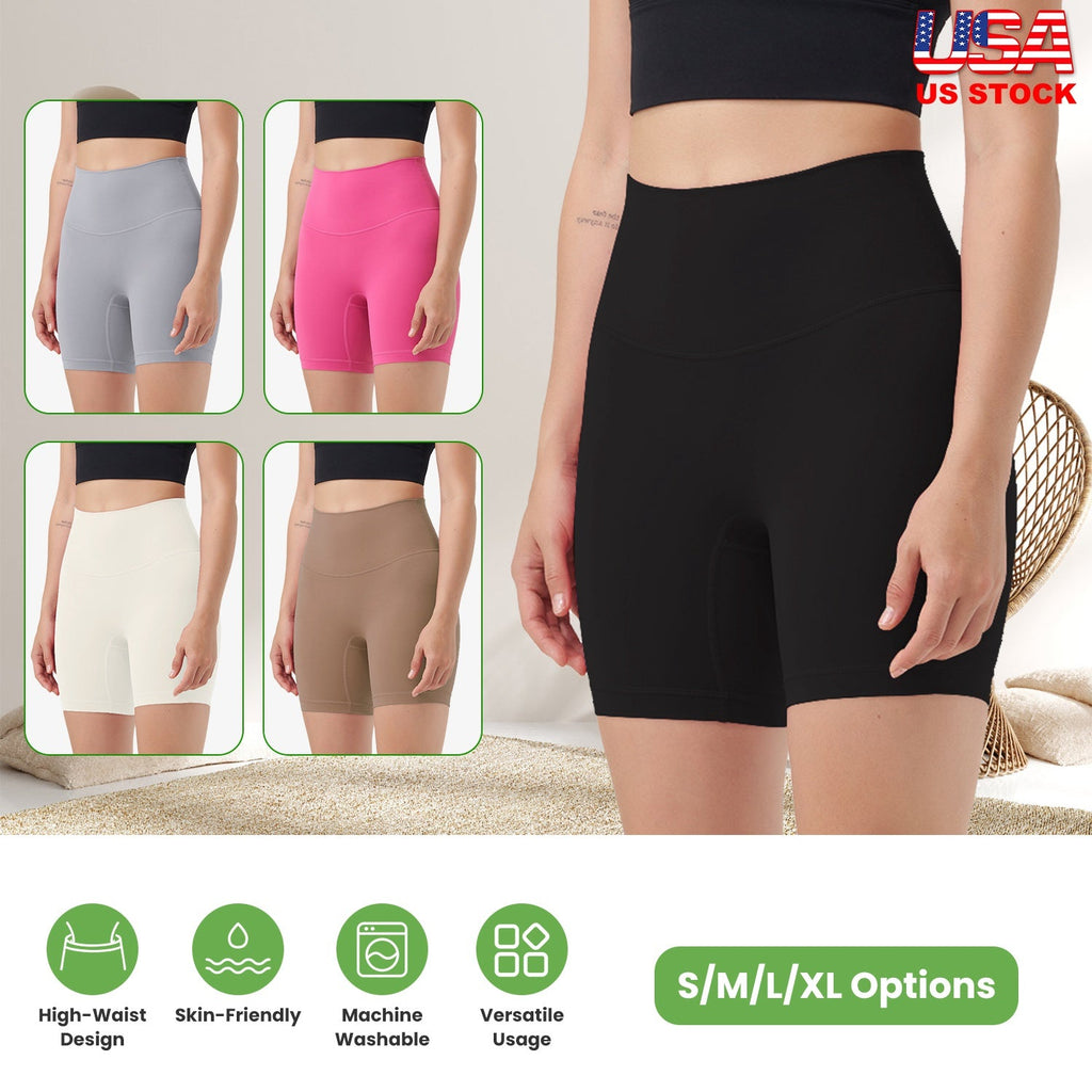 High-Waist Biker Shorts with Tummy Control for Workouts