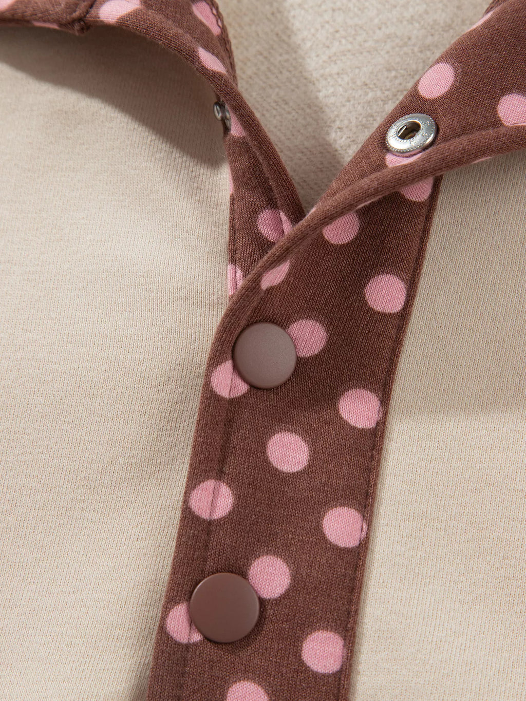 Polka Dot Contrast Baggy Pullover and Elastic Waist Shorts 2pcs Set