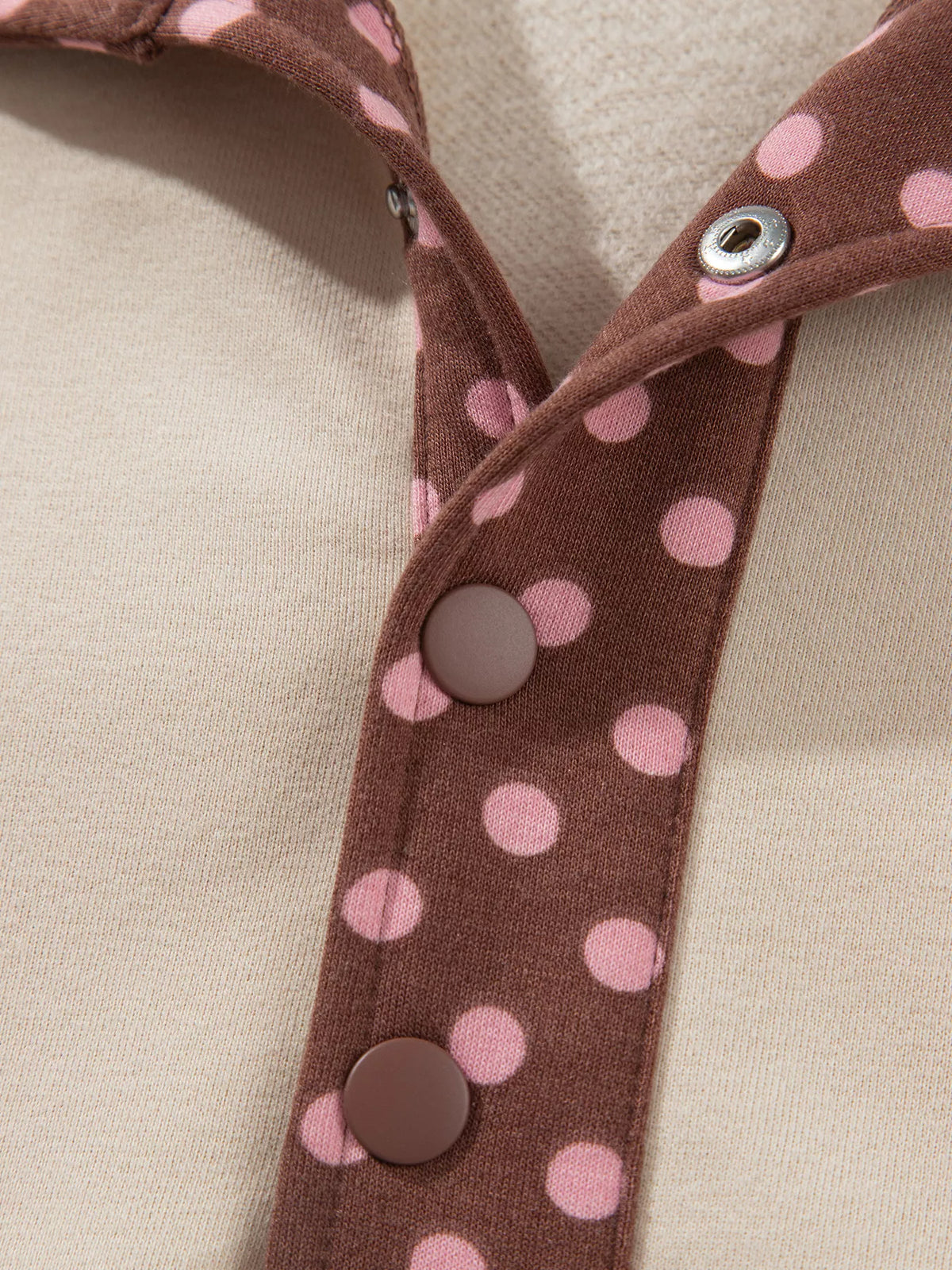Polka Dot Contrast Baggy Pullover and Elastic Waist Shorts 2pcs Set