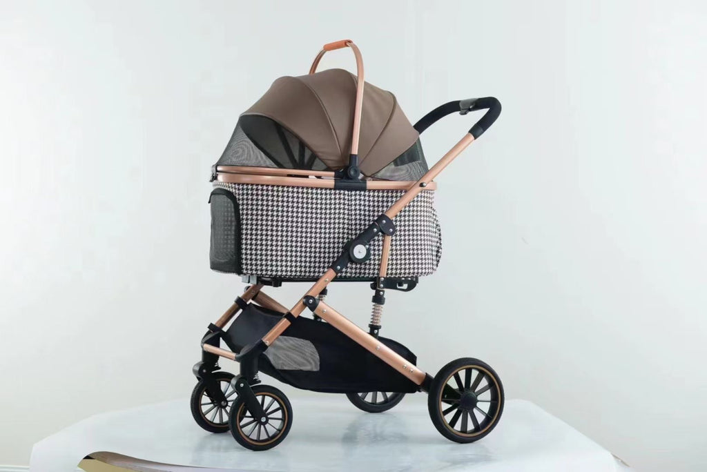 Detachable Foldable Shock-absorbing Lightweight And Portable Pet Stroller Suitable For Outdoor Use