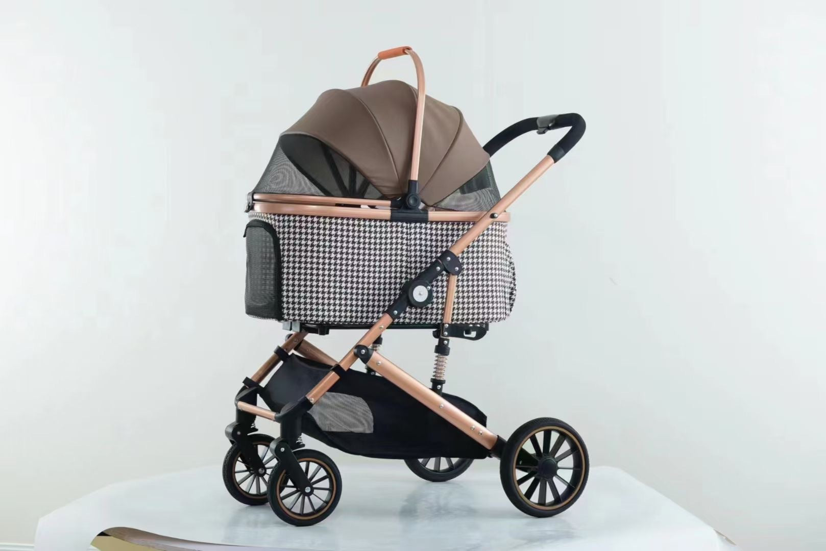 Detachable Foldable Shock-absorbing Lightweight And Portable Pet Stroller Suitable For Outdoor Use
