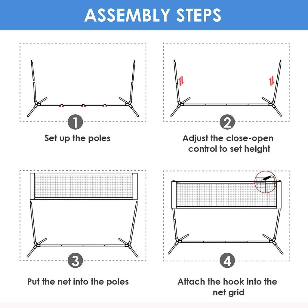 Femor FS051 10ft. Height Adjustable Volleyball Net