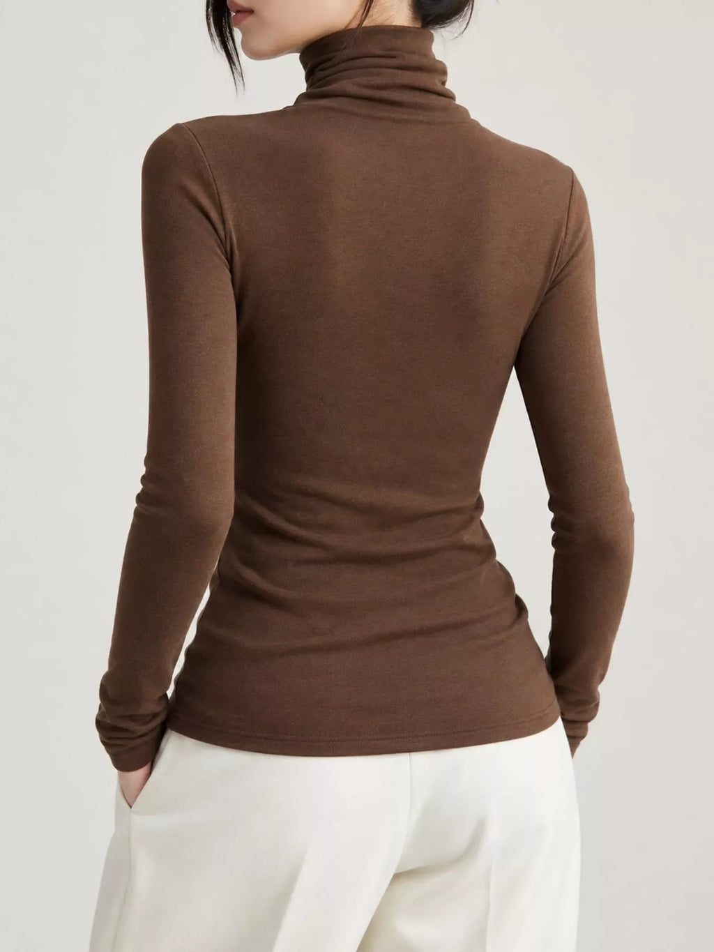 Slim-Fit Turtleneck Long Sleeve T-Shirt