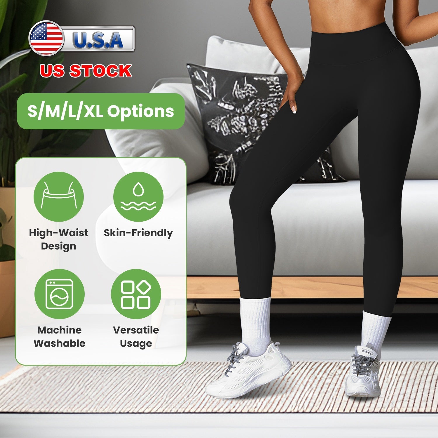 Women's High Waist Leggings with Tummy Control