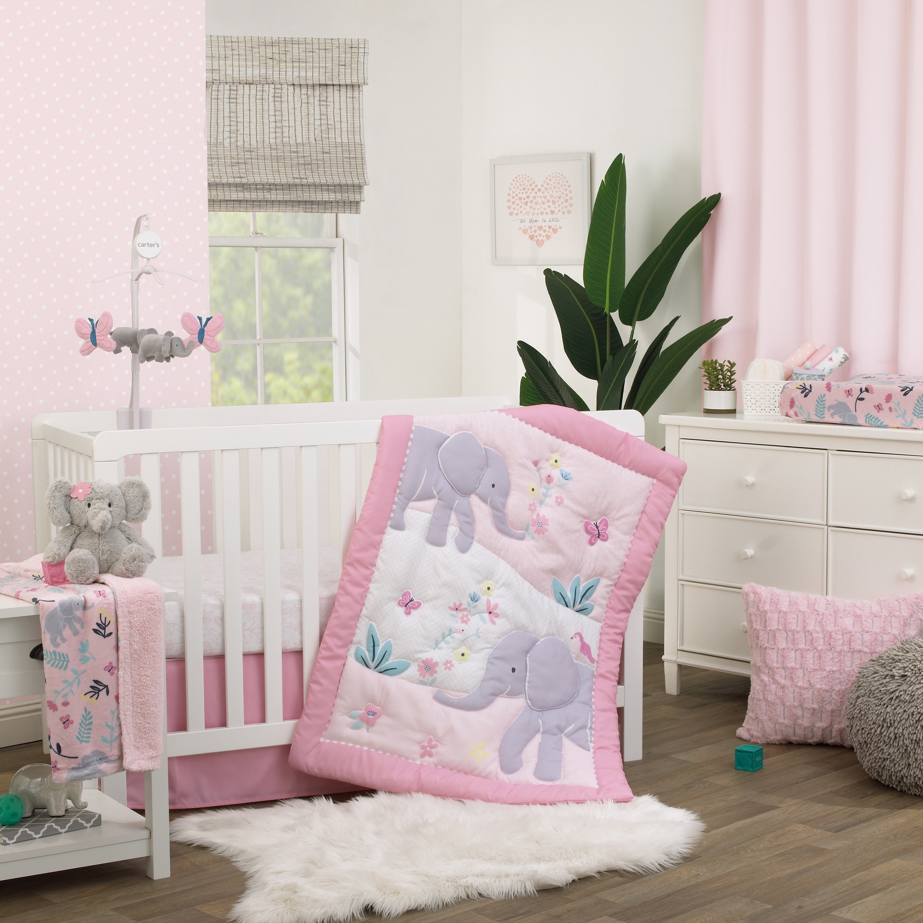 Floral Elephant Pink Super Soft Baby Blanket
