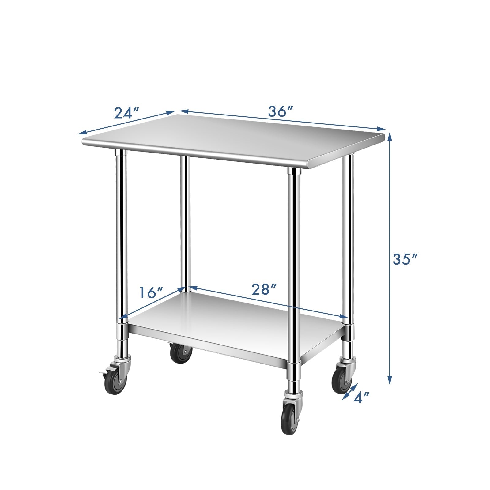 Stainless Steel Commercial Kitchen Prep and Work Table