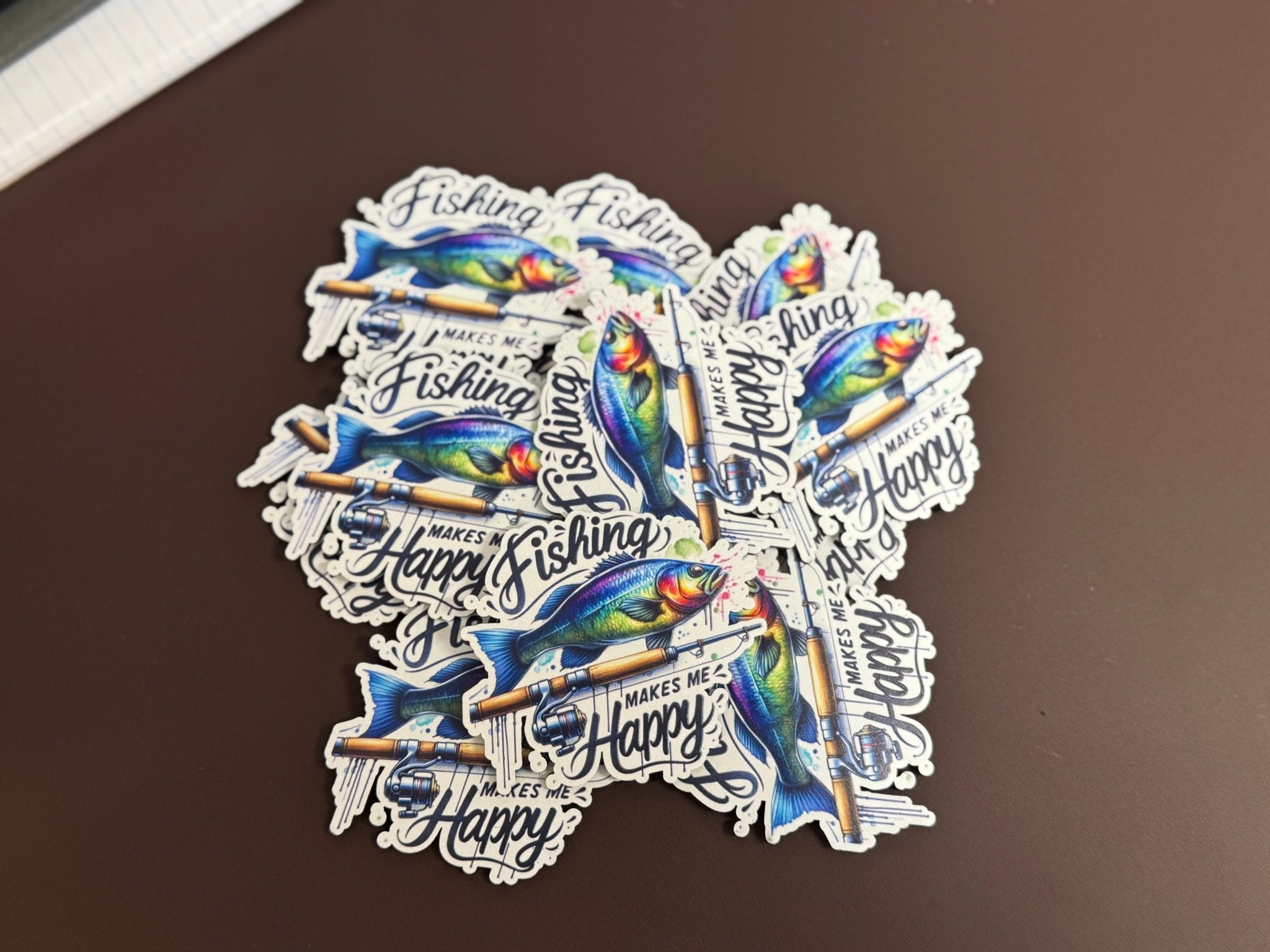 Fishing Makes Me Happy UV Printed Patch