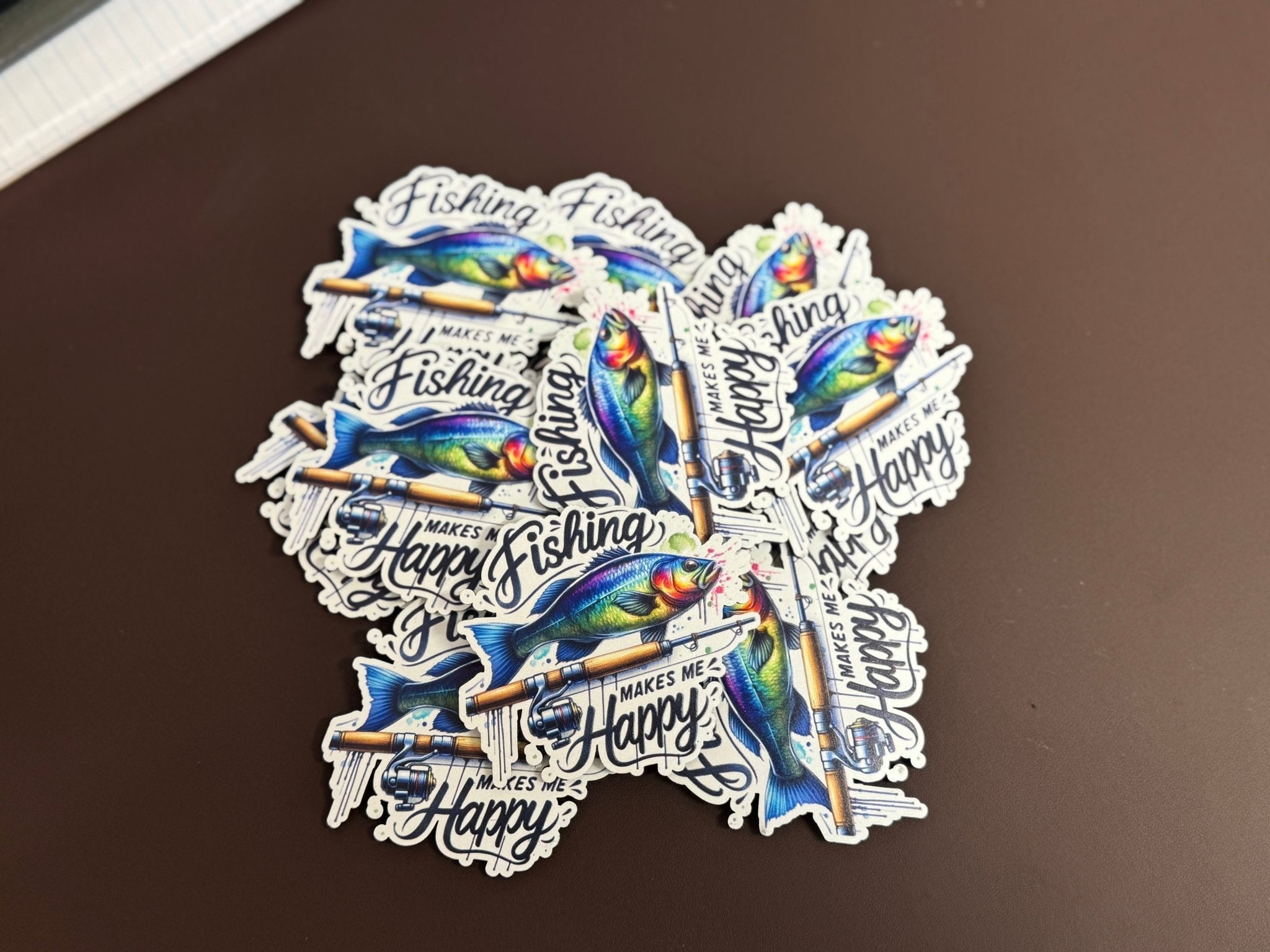 Fishing Makes Me Happy UV Printed Patch