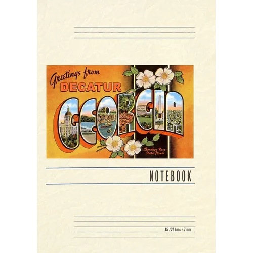 Vintage Lined Notebook Greetings from Decatur - Paperback