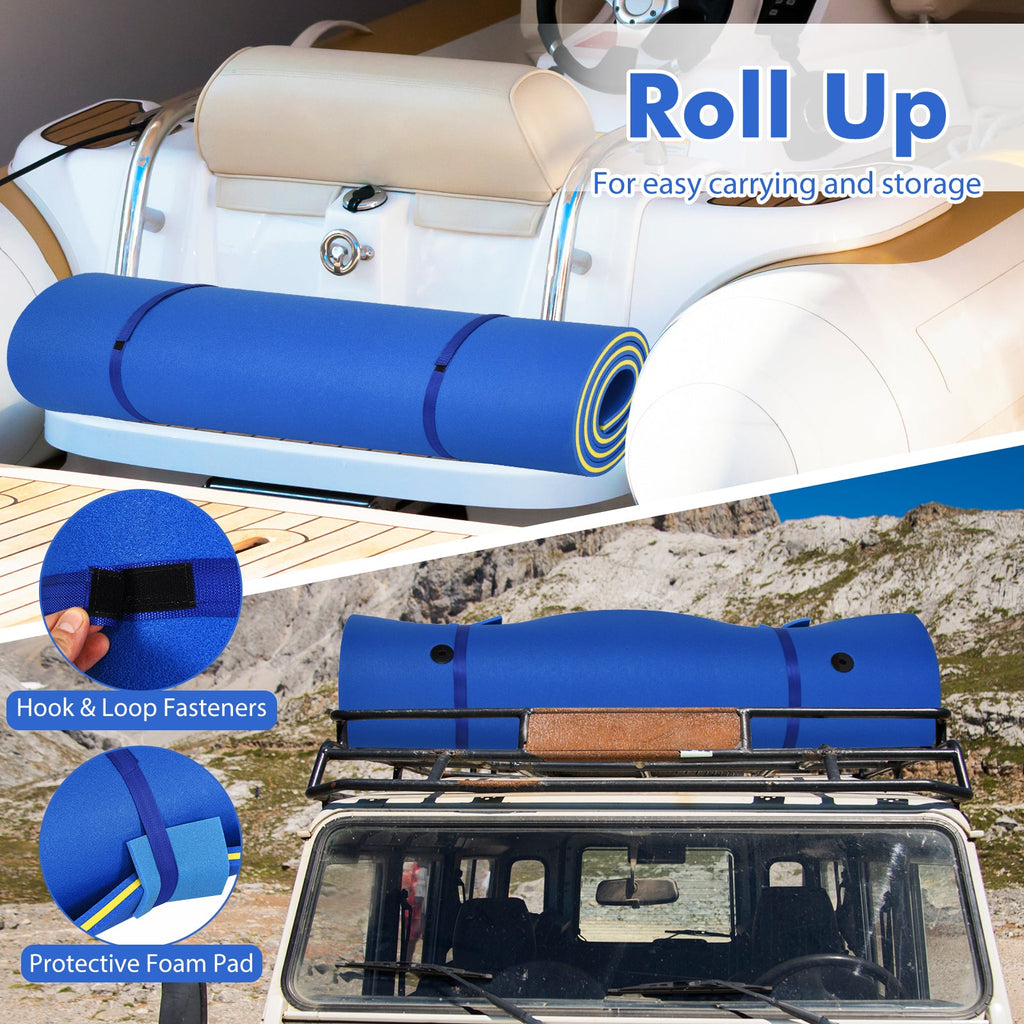 9' x 6' 3 Layer Floating Water Pad Foam Mat