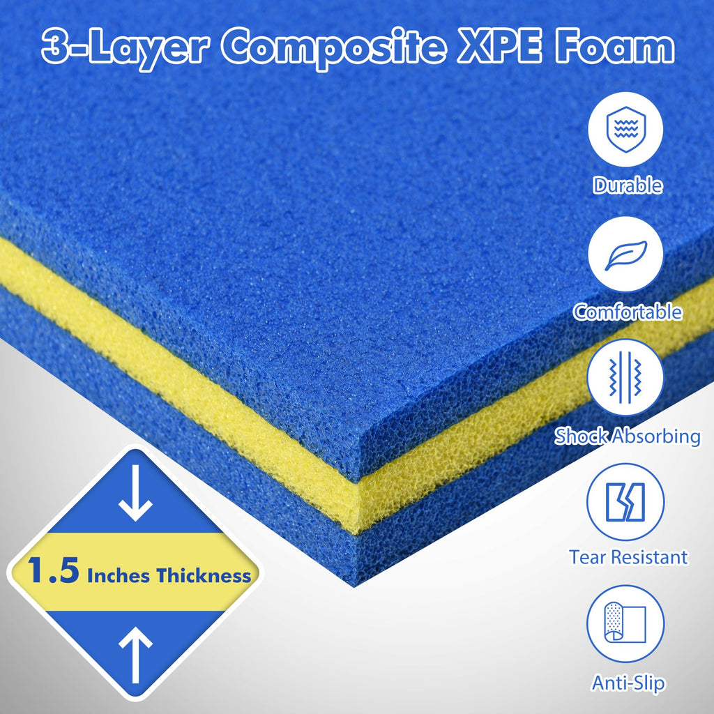 9' x 6' 3 Layer Floating Water Pad Foam Mat