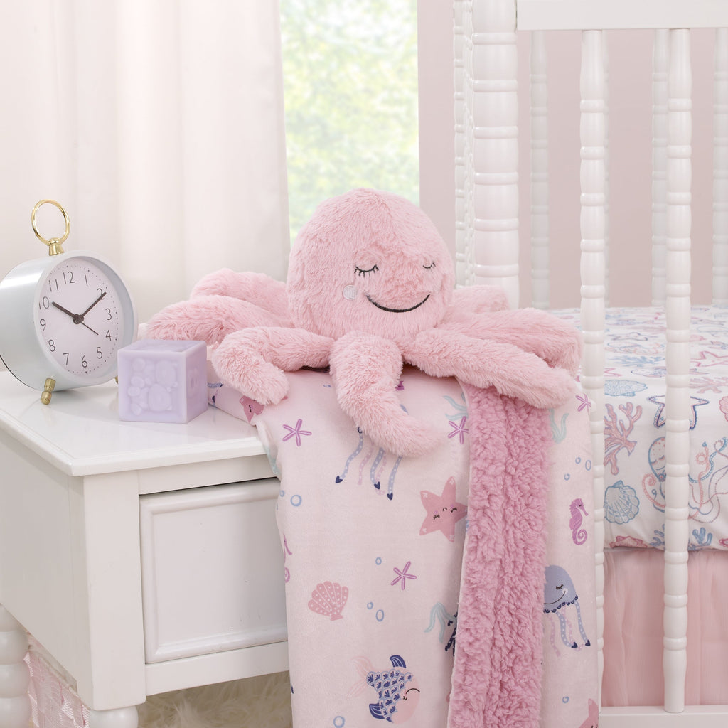 Mermaid Lagoon Pink Plush Octopus Stuffed Animal