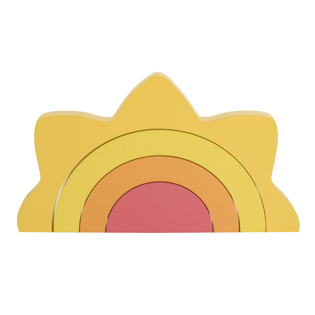 Sun Yellow, Orange, Pink, and White Wood Stacking Shelfie DÃ©cor