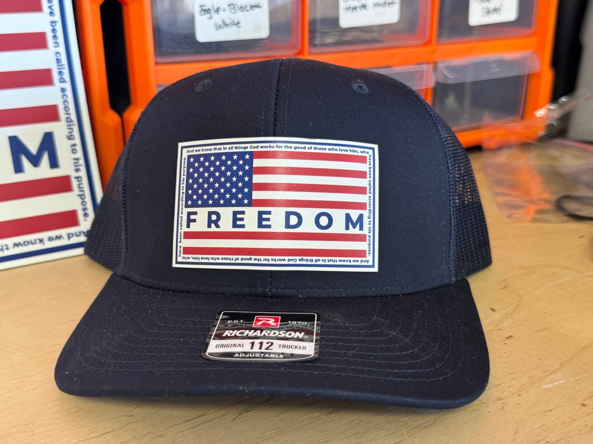 Freedom American Flag UV Printed Hat Patch