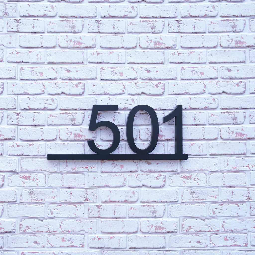 Backlit LED House Numbers with Underline – Modern Illuminated Address Numbers