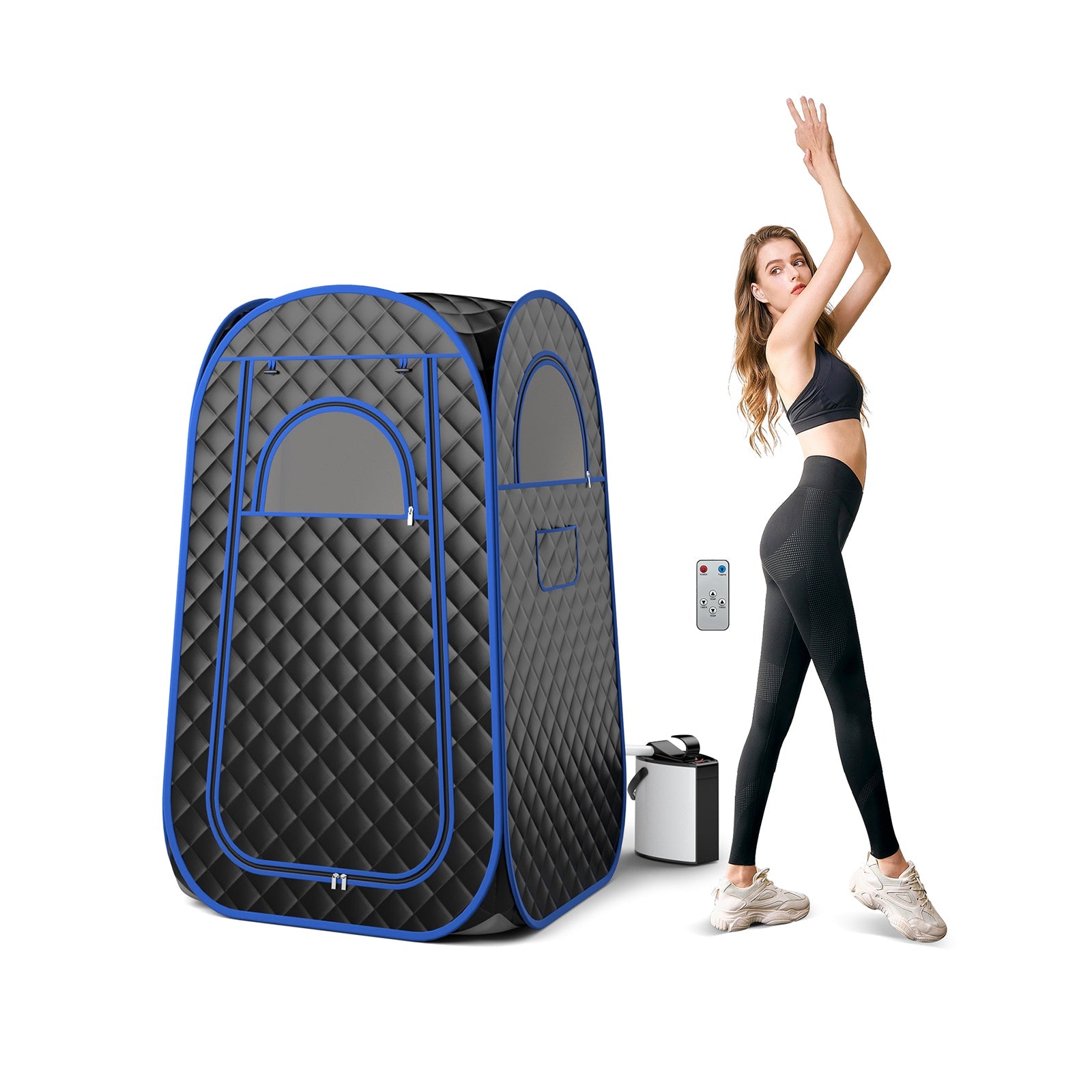 Full-Body Personal Sauna Tent with 1000W 3L Steam Generator for Home Spa Relaxation