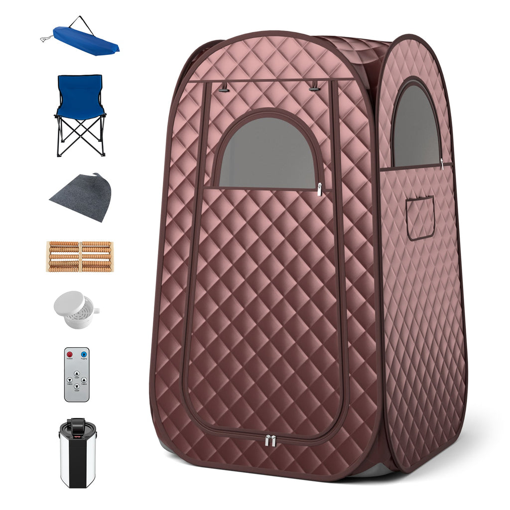 Full-Body Personal Sauna Tent with 1000W 3L Steam Generator for Home Spa Relaxation