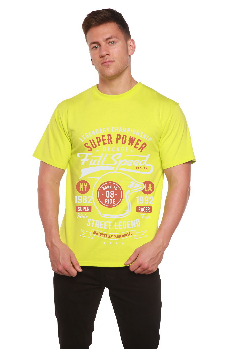Full Speed Super Men's Bamboo Viscose/Organic Cotton Short Sleeve Graphic T-Shirt