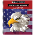 Brain Games - Sticker by Number: America (28 Images to Sticker) - Spiral