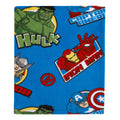 The Avengers I Am A Hero Blue, Green, and Red Super Soft Toddler Blanket